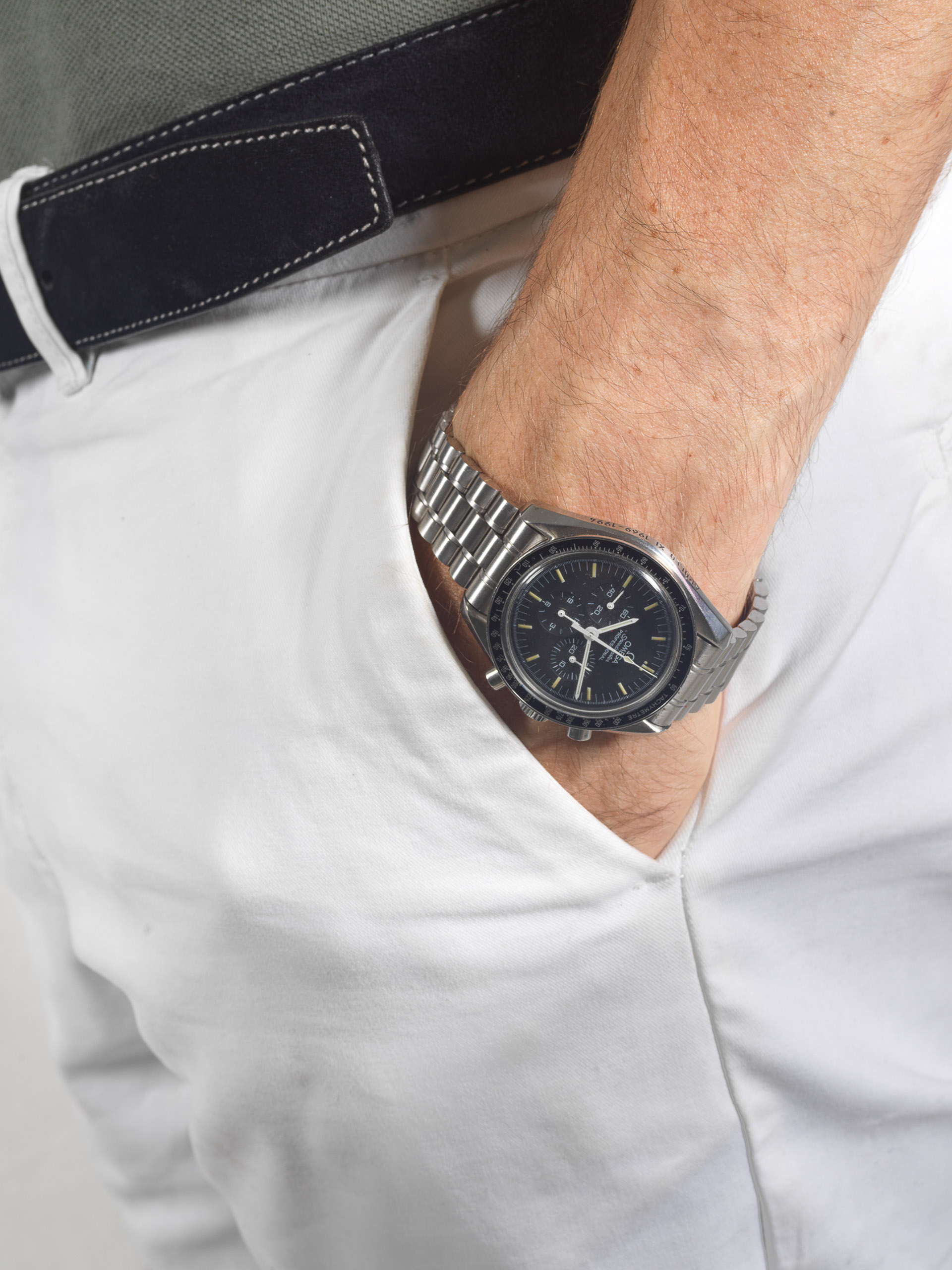 omega speedmaster moonwatch on wrist