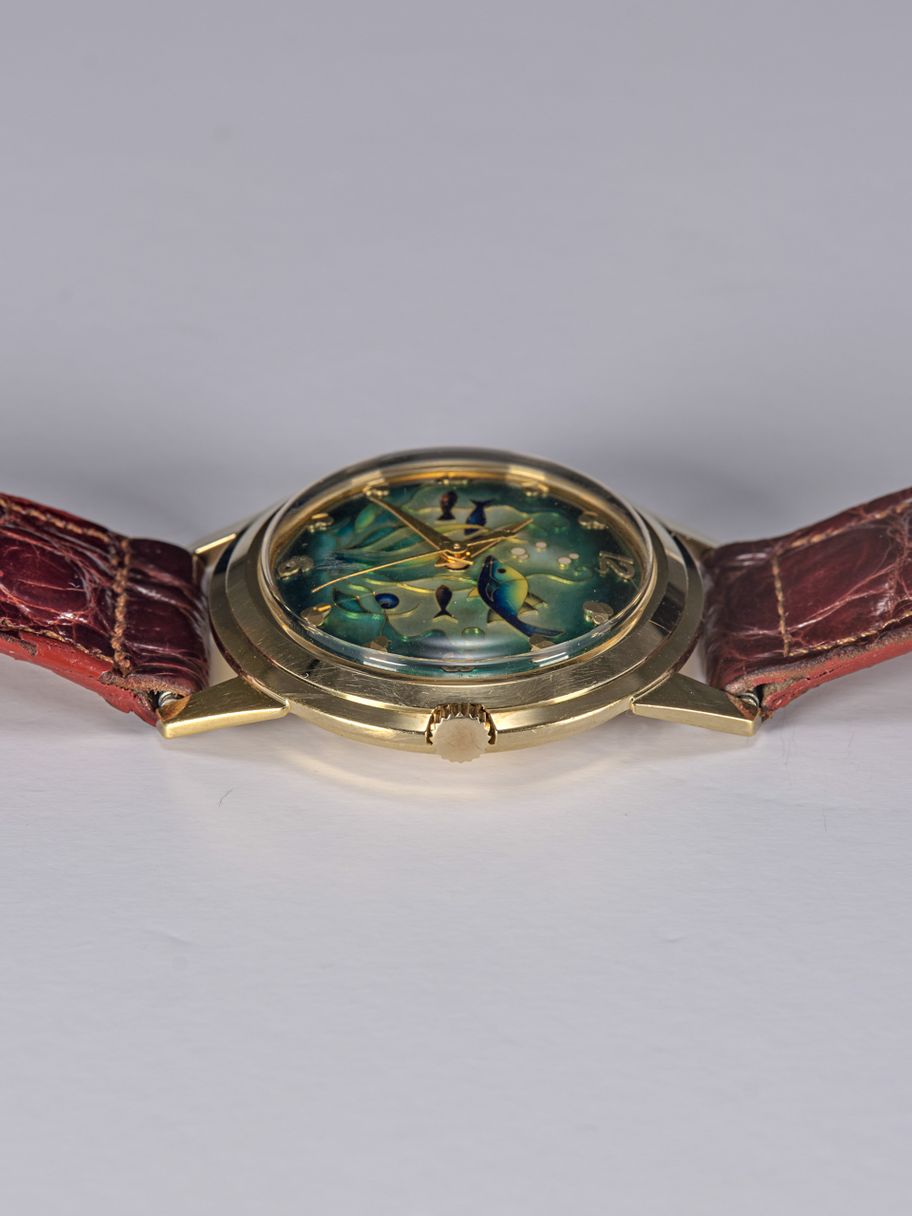 Bulova cloisonné enamel fish dial by Marguerite Koch - WRIST ICONS