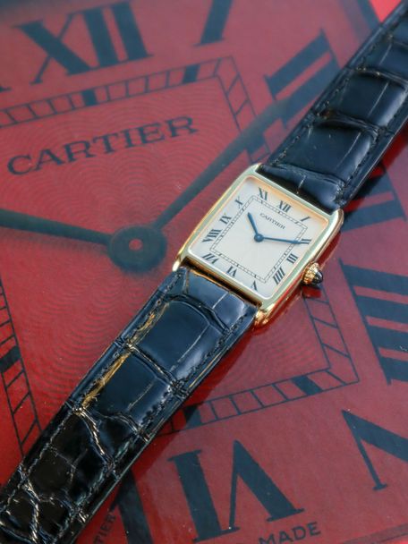 Cartier SOLD-Cartier Tank Arrondie Mecanique Extra-PLate Or Jaune
