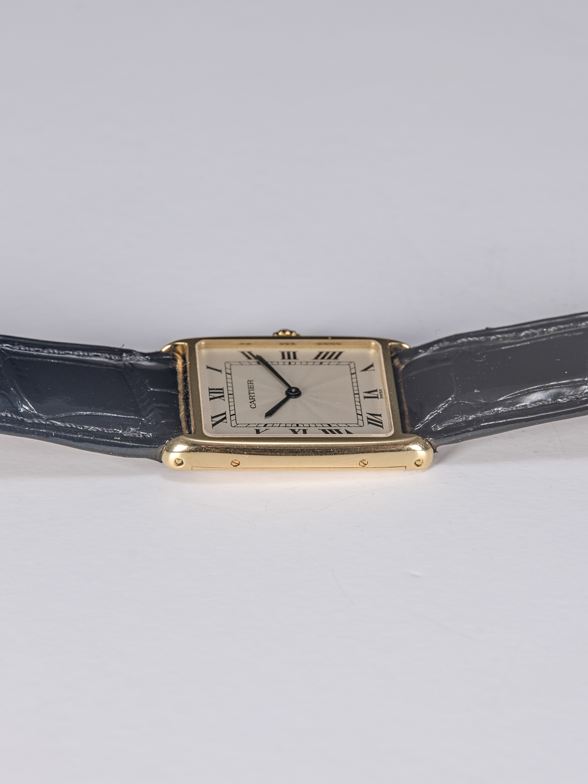 SOLD Cartier Tank Arrondie Mecanique Extra PLate Or Jaune