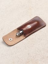 Classic brown leather mini spring bar tool