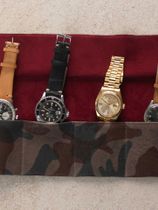 WRIST ICONS GONE FISHING green camouflage watch roll