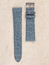 WRIST ICONS PAN AM blue Alligator watch strap