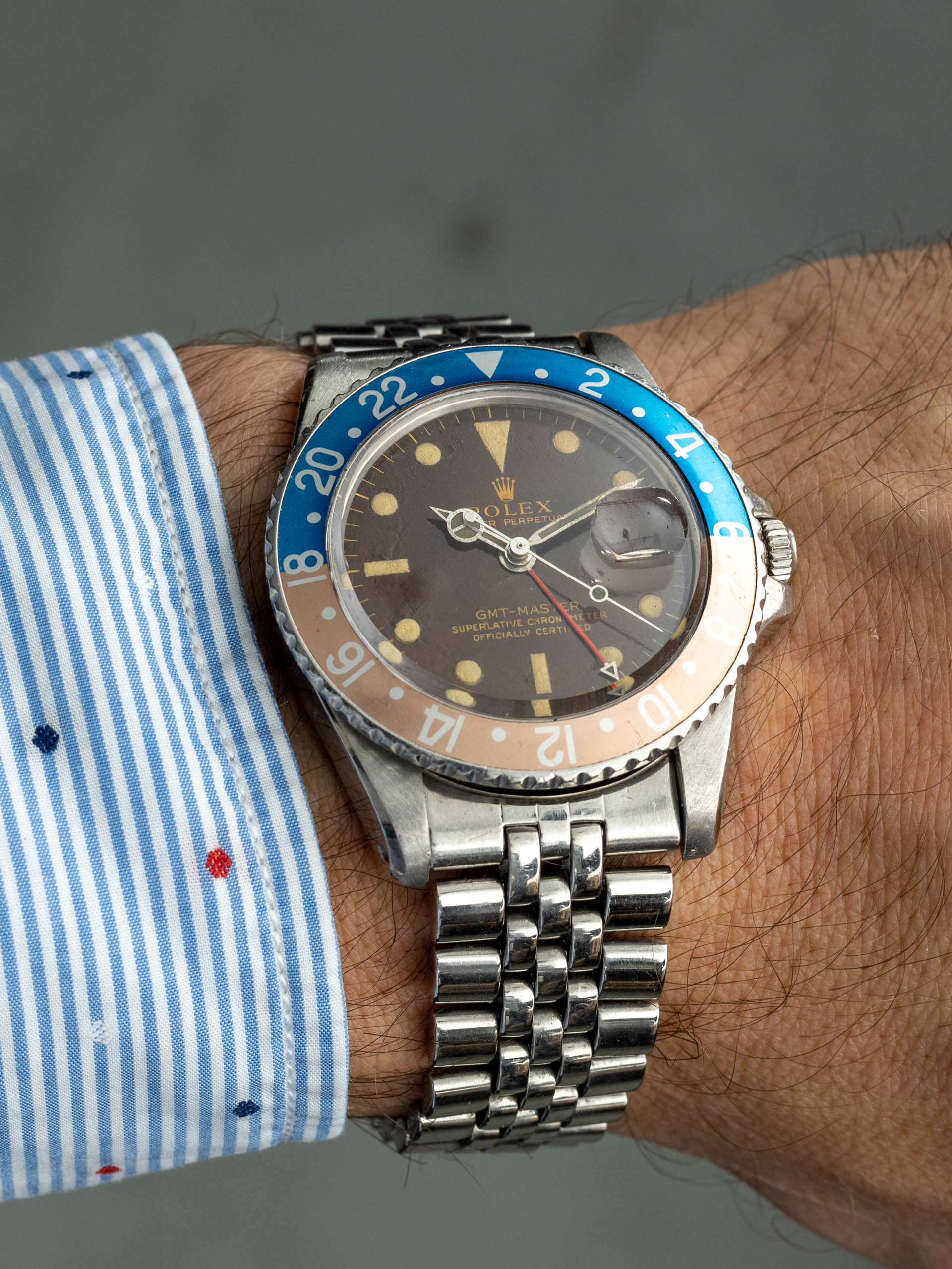 SOLD Rolex 1675 GMT Master tropical dial 1965