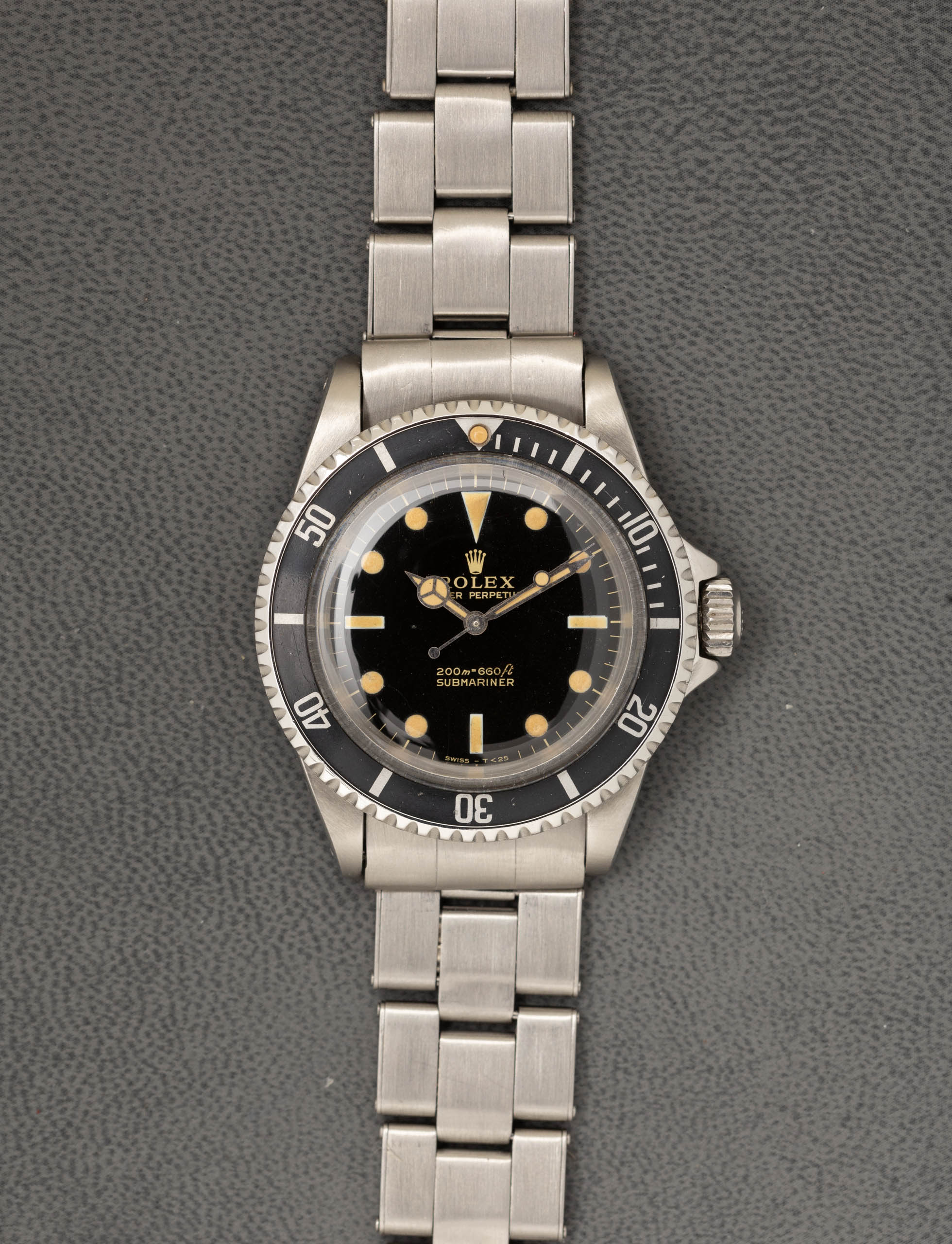 Rolex Oyster Perpetual Submariner reference 5513 from 1966 with a