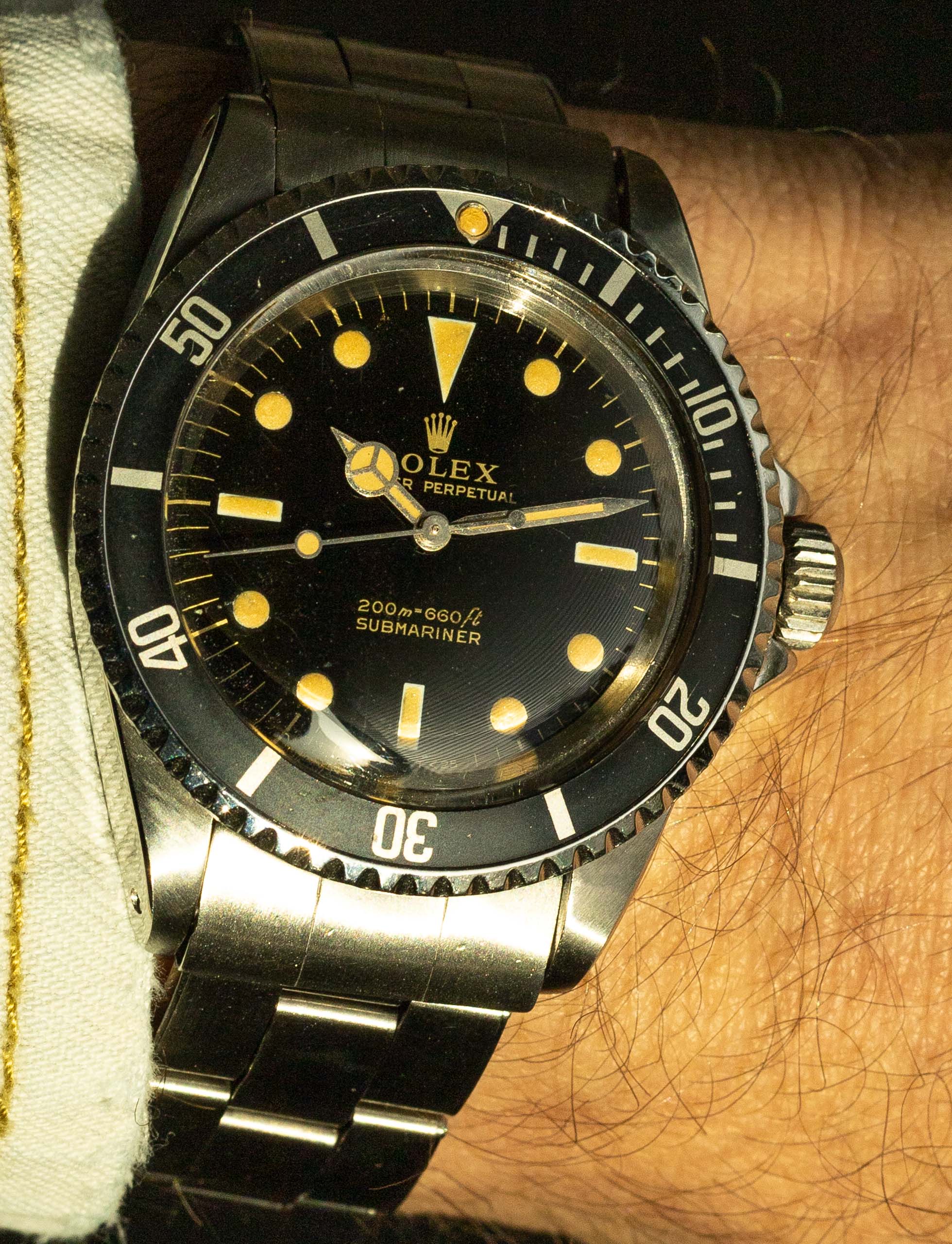 Rolex Oyster Perpetual Submariner reference 5513 from 1966 with a