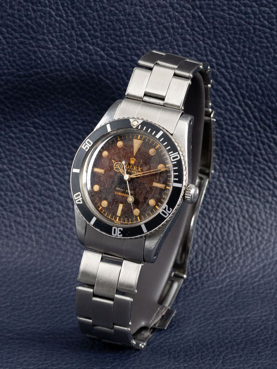 Rolex Submariner Reference 6536 1 From 1957 With A Gilt Dial Thin Case 