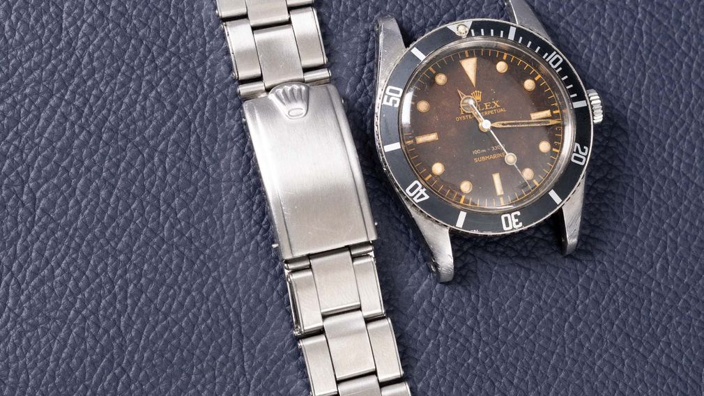 Rolex Submariner Reference 6536 1 From 1957 With A Gilt Dial Thin Case 