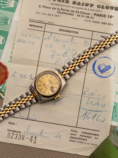Rolex Rolex Oyster Perpetual Datejust 69173 Ladies full-set18k/SS two-tone 1990 with a jubilee bracelet