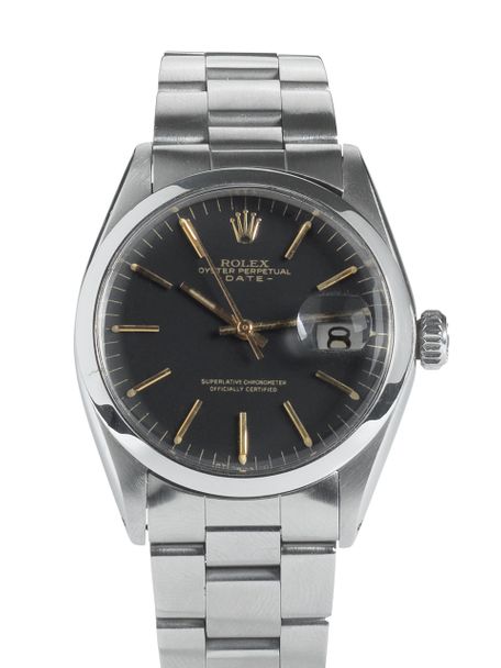 Rolex SOLD-Rolex Oyster Perpetual Date 1500 from 1969 with a black matte sigma dial