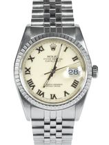 Rolex SOLD-Rolex Datejust 16220 cream Roman dial