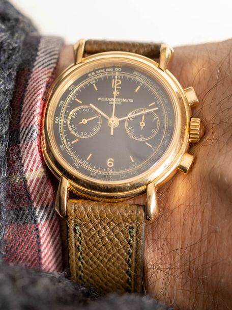 Vacheron Constantin Vacheron Constantin Les Historiques Chronograph 47101 – Black Guilloché Dial – Full Set