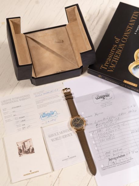 Vacheron Constantin Vacheron Constantin Les Historiques Chronograph 47101 – Black Guilloché Dial – Full Set