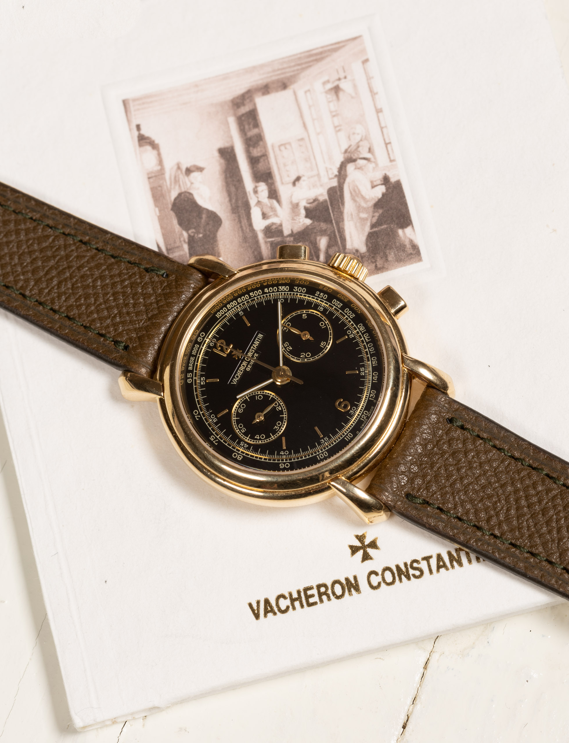 Vacheron Constantin 47101 Black Guilloché Dial 18K Gold