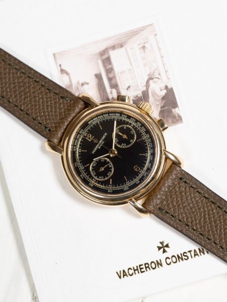 Vacheron Constantin Vacheron Constantin Les Historiques Chronograph 47101 – Black Guilloché Dial – Full Set