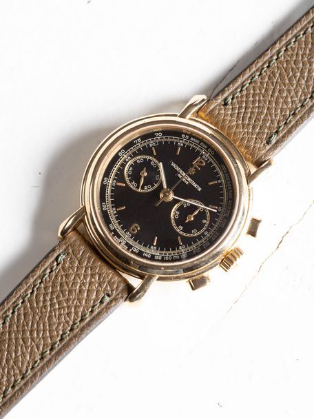 Vacheron Constantin Vacheron Constantin Les Historiques Chronograph 47101 – Black Guilloché Dial – Full Set