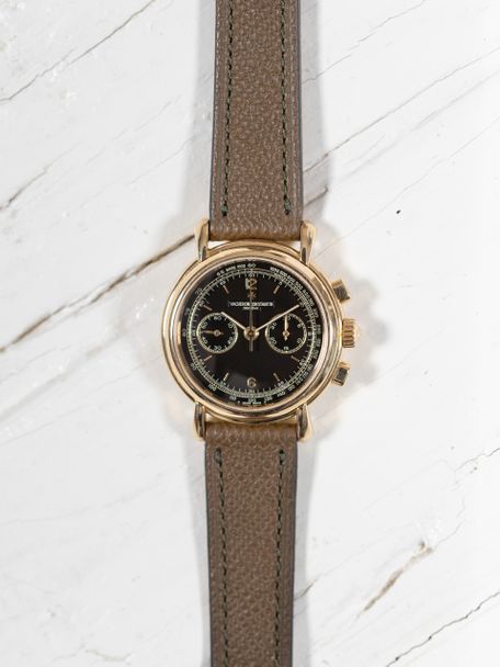 Vacheron Constantin Vacheron Constantin Les Historiques Chronograph 47101 – Black Guilloché Dial – Full Set