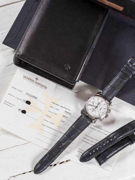 Vacheron Constantin Malte Perpetual Calendar Chronograph Ref. 47112/000P-8915 – Platinum – Full Set