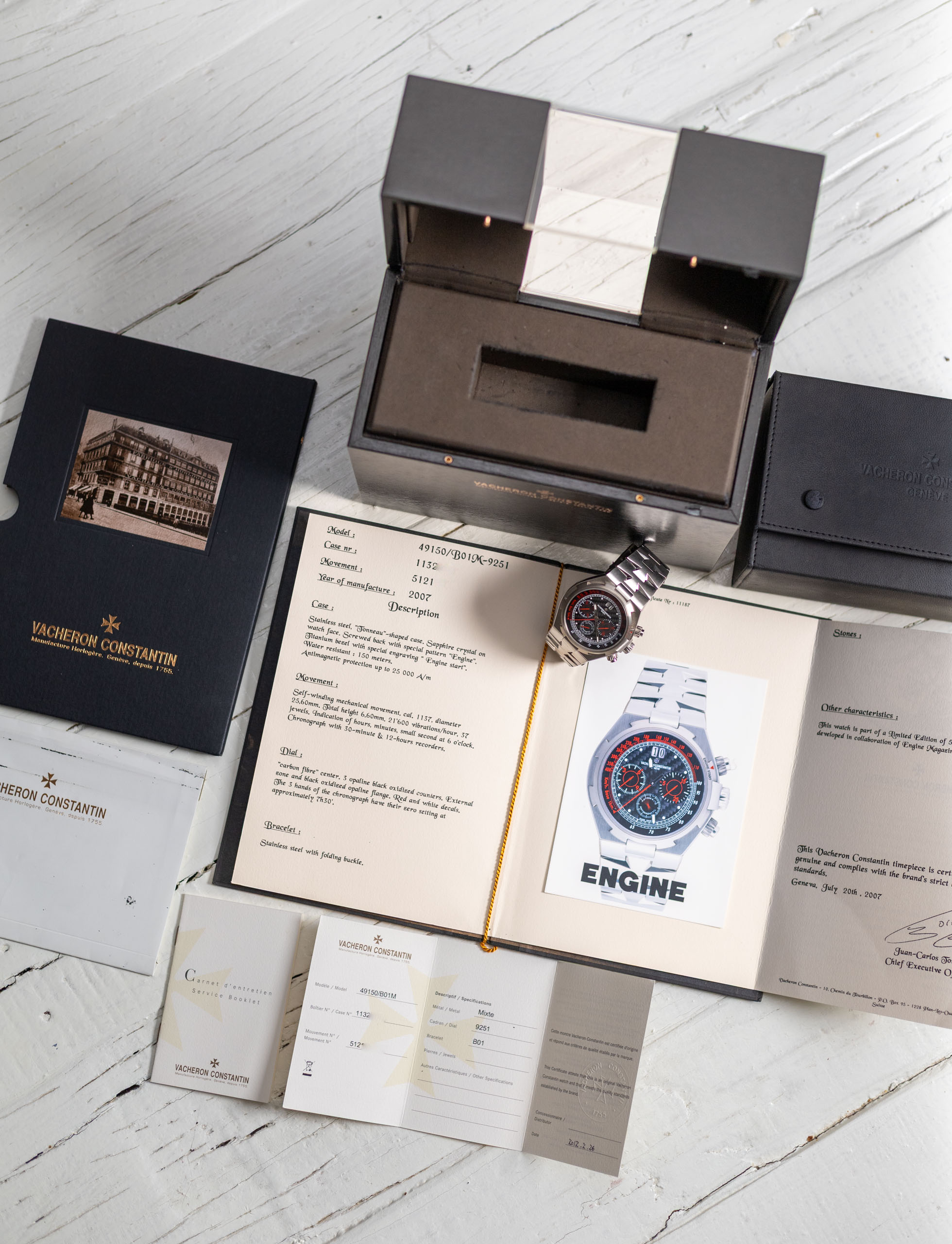 Vacheron Constantin Overseas chronograph 49150 Engine Magazine