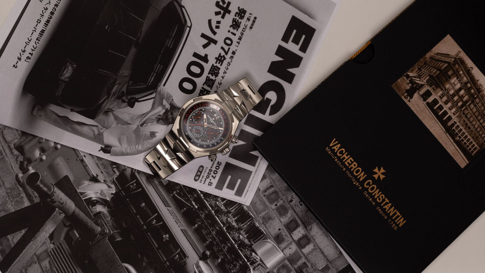 Vacheron Constantin SOLD-Vacheron Constantin Overseas  chronograph 49150 Engine Magazine